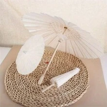 1pc, Vintage White Paper Umbrella For - Perfect For Parties, And Photography - DIY Painting Supplies And Party Decor Halloween - Umbrella - View 11