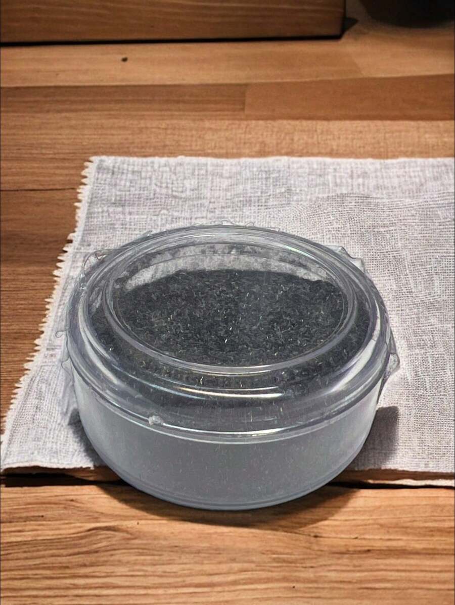 Flock Or Velvet Effect For Decoration Crafts And For Nail Velvet Effect - 黑色帶銀色閃光 - 查看 1