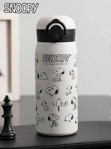 SNOOPY 1 件保温杯，男女皆宜的可爱弹出式盖子便携式冷水杯，316 不锈钢简易水杯，户外旅行杯，极具吸引力 - 彩色 - 查看 4