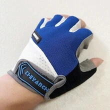 1 Pair Anti-Slip Shockproof Breathable Men Women Half Finger Outdoor Sports Cycling Bike Glove - Multicolor - View 9