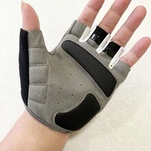 1 Pair Anti-Slip Shockproof Breathable Men Women Half Finger Outdoor Sports Cycling Bike Glove - Multicolor - View 8