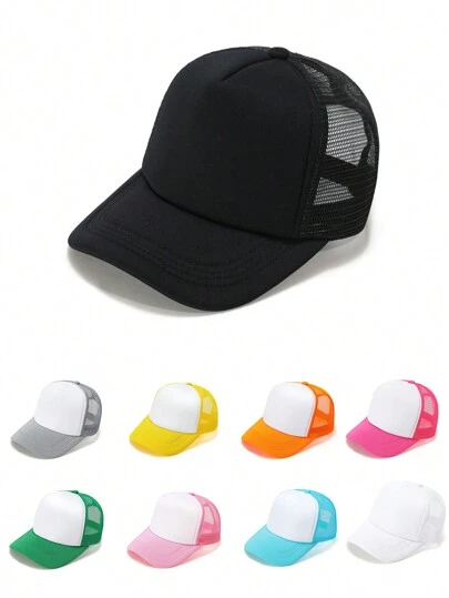 Unisex Breathable Mesh Baseball Cap Solid Color Casual All-Match Baseball Cap Personalized Trucker Hat For Summer