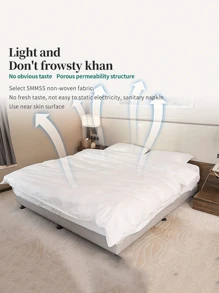 4pcs Disposable Portable Travel Bedding, Hotel Disposable Bedding Business Travel Bedding, Essential Bedding For Travel Hotels, Hospitals, Trains And Camping, Disposable Bedding Set Travel Large Bed Disposable Sheets Travel Clean And Hygienic Travel Essentials Travel Accessories Travel Must Haves Beach Vacation Summer Holiday School Accessories Back To School Supplies Stuff