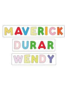 1pc Personalized Wooden Name Puzzle Board, Easter Gift, Name Puzzle, First Birthday Gift, Custom Wooden Name Puzzle Plaque, Unique Name Puzzle Board - Pink Letters - View 2