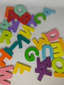 1pc Personalized Wooden Name Puzzle Board, Easter Gift, Name Puzzle, First Birthday Gift, Custom Wooden Name Puzzle Plaque, Unique Name Puzzle Board - Pink Letters - View 7