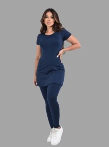 Women Sports Sets - 藍色 - 查看 2