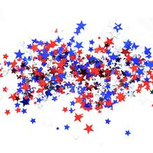 1 peça Confete Decorativo Brilhante em Forma de Estrela de Cinco Pontas para Festa de Aniversário, Suprimentos para Casamento Europeu, Material de Plástico - Multicolorido - Visão 6