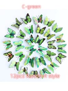 12 miếng dán tường hình bướm 3D kích thước 6cm, trang trí bánh, đồ thủ công hình bướm, trang trí tủ lạnh, phong cách ngẫu nhiên, miếng dán, đề can dán tường, đề can vinyl trang trí nhà cửa, vật dụng trang trí mùa xuân làm mới ngôi nhà của bạn, nhãn dán trang trí Rama - Nhiều màu - Xem 13