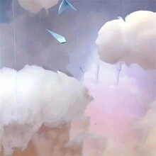 1pc Cloud Shaped Hanging Decoration, Suitable For Parties And Home, Wedding Decor, Baby Shower Party Decoration - White - View 9