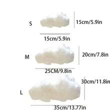 1pc Cloud Shaped Hanging Decoration, Suitable For Parties And Home, Wedding Decor, Baby Shower Party Decoration - White - View 8