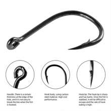3-12# Ise-Ni Barb Fish Hook Set, Fishing Gear With A Box - Black - View 5