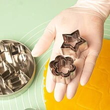 24pcs Stainless Steel Mini Cookie Cutter Set, Including Square, Heart, Triangle, Circle, Flower And Star Shapes For Baking, Cutting Dough, Pastry, Fruit, Fondant And Clay - Silver - View 2