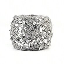 50/Ball 140M Hand Knitting Yarn 3mm+6mm Sequins Yarn DIY For Woman Woollen Sweater Hat Scarf - Multicolor - View 34