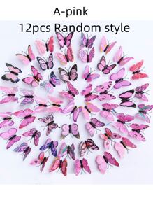 12 miếng dán tường hình bướm 3D kích thước 6cm, trang trí bánh, đồ thủ công hình bướm, trang trí tủ lạnh, phong cách ngẫu nhiên, miếng dán, đề can dán tường, đề can vinyl trang trí nhà cửa, vật dụng trang trí mùa xuân làm mới ngôi nhà của bạn, nhãn dán trang trí Rama - Nhiều màu - Xem 16