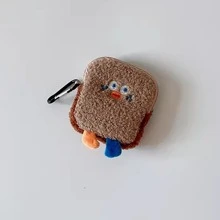 1pc Cute Earphone Storage Pouch, Plush Portable Earphone Protective Case, Bluetooth Earphone Bag,Christmas