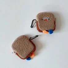 1pc Cute Earphone Storage Pouch, Plush Portable Earphone Protective Case, Bluetooth Earphone Bag,Christmas