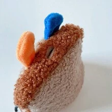 1pc Cute Earphone Storage Pouch, Plush Portable Earphone Protective Case, Bluetooth Earphone Bag,Christmas
