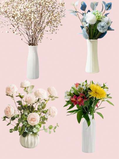 1pc Vase Living Room Bloemen Arrangement, Hydroponic Vase, Luxe Feeling, Plastic Flower Home ation, Moderne Minimalist Bureau Unbreakable Creative Shape, Wedding Holiday Halloween Office Birthday Graduation Glass view 3