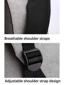 男士商务通勤背包，大容量 15.6 英寸笔记本电脑隔层，多个口袋和外部 USB 充电端口，适合旅行、办公或日常使用，教师圣诞尖叫包侧包书包露营夏季返校沙滩包笔记本电脑包运动生活包徒步旅行包周末包背包旅行必备大包