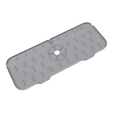 1 alfombrilla de drenaje de silicona/protector contra salpicaduras de grifo/organizador de herramientas de limpieza para fregaderos de cocina y baño