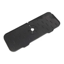 1 alfombrilla de drenaje de silicona/protector contra salpicaduras de grifo/organizador de herramientas de limpieza para fregaderos de cocina y baño