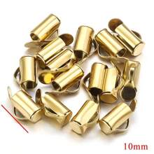 10pcs 304 Stainless Steel Crimp End Cap Slider Clasp Tube Daily Making DIY Jewelry Accessories Bracelet Necklace Connector