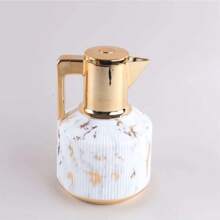 全新阿拉伯风格隔热保温咖啡壶、水壶、茶壶和咖啡壶 1000 毫升，双层壁，用于保存热饮的热水瓶，粉色玻璃内衬水瓶，重返校园 - 彩色 - 查看 19