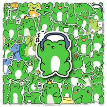 50入組卡通青蛙可愛有趣風格的貼紙，防水，適用於成人、青少年裝飾行李箱、水瓶、手機、筆記本電腦、滑板、行李箱、頭盔，自粘式 - 彩色 - 查看 5