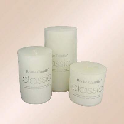 1pc  Classic Column Wax Romantic Smokeless Wedding Hotel Ivory Cylinder Candles For Home Use,Room Decor,Gifts Birthday Graduation