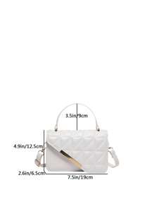 Túi xách mini thời trang thanh lịch và tiện dụng, dây đeo vai có thể điều chỉnh, được thiết kế dành cho phụ nữ, món quà cá nhân hóa tuyệt vời nhất dành cho phái nữ, các bà mẹ và bạn gái. - trắng - Xem 2