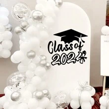 Class Of 2024 Decal For Balloon Arch Sign Graduation Decal For Sign, Making Grad Party Class Of 2024 Event Planner Vinyl Decal (Class 2024 Decal) - Black and White - View 5
