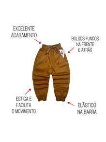 Young Boys Pants - 駝色 - 查看 4