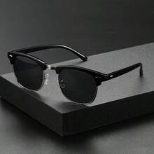 1入組優質經典橢圓框眼鏡-男女通用時尚眉形設計-耐用，舒適且通用-適用於戶外運動，派對，旅行，開車，釣魚和拍照