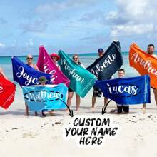 1 chiếc khăn tắm bãi biển được cá nhân hóa, khăn tắm có tên tùy chỉnh, khăn có nền trơn tùy chỉnh có tên, đa chức năng, có thể điều chỉnh, chống nấm mốc, trang trí, có thể tái sử dụng, tinh tế, đáng yêu, chất lượng cao, hiện đại, trang trí, có thể tái sử dụng, thoáng khí, tinh tế, đáng yêu, chất lượng cao, hiện đại, quà tặng lý tưởng cho anh ấy, quà tặng lý tưởng cho cô ấy, bạn trai, bạn bè đồ trang trí phòng tắm cho kỳ nghỉ hè đồ dùng thiết yếu khi đi du lịch phụ kiện du lịch đồ dùng thiết yếu khi đi biển - Nhiều màu - Xem 1