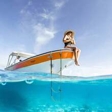 Boat Rope Ladder, Portable Fishing Boarding Rope Ladder, Swimming Ladder For Sailboat, Kayak And Canoe - Green - View 8