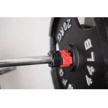 1.96inch/0.98inch Barbell Clamps, Single Sturdy ABS Locking Barbell Collars For Professional Training, Powerlifting And Workout, Barbell Collar Quick Release Suitable For 2-Inch Barbell, Red Barbell Collars, 2-Inch Quick Release Locking Pair, Barbell Clips For Weightlifting Fitness Training