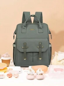 LEQUEEN 1 Túi Oxford Mẹ Túi Dung Tích Lớn Đa Chức Năng Túi Bà Mẹ Và Trẻ Em Thích Hợp Đi Du Lịch Ngoài Trời Tã Ba Lô để Bảo Quản - Xám - Xem 1