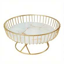 NJCHARMS 1 chiếc đĩa đựng trái cây bằng gốm sứ sang trọng kiểu Châu Âu, giỏ đựng trái cây gia dụng sáng tạo cho phòng khách, giá đựng đồ tráng miệng, trà chiều, khay đựng đồ ăn nhẹ, tiệc cưới, sinh nhật, tiệc tạ ơn, quà tặng tốt nhất, đĩa đựng sinh nhật, phụ kiện nhà bếp, đồ trang trí nhà bếp, khay đựng bàn, khay đựng trái cây, khay đựng đồ trang trí - Nhiều màu - Xem 8