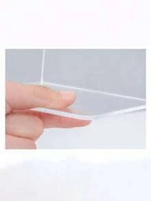 1/2/4/6pcs Acrylic Transparent Book Stand, Office Desk & Study Room Bookshelf Storage, Stylish Creative L-Shaped Desktop Organizer For Fixing Student Textbooks - White - View 4