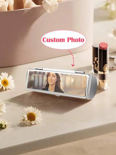 1 pieza Estuche personalizado para lápiz labial con foto o texto, estuche personalizado para bálsamo labial, holder personalizado para lápiz labial con espejo, regalo personalizado grabado para titular de lápiz labial para novia, regalo de aniversario, regalo de San Valentín, regalo de cumpleaños, regalo de bodas, regalo del Día de la Madre, regalo para mejor amiga, regalo para mamá, regalo para novia, regalo para ella, regalo para esposa