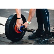 1.96inch/0.98inch Barbell Clamps, Single Sturdy ABS Locking Barbell Collars For Professional Training, Powerlifting And Workout, Barbell Collar Quick Release Suitable For 2-Inch Barbell, Red Barbell Collars, 2-Inch Quick Release Locking Pair, Barbell Clips For Weightlifting Fitness Training