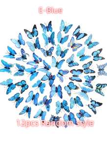 12 miếng dán tường hình bướm 3D kích thước 6cm, trang trí bánh, đồ thủ công hình bướm, trang trí tủ lạnh, phong cách ngẫu nhiên, miếng dán, đề can dán tường, đề can vinyl trang trí nhà cửa, vật dụng trang trí mùa xuân làm mới ngôi nhà của bạn, nhãn dán trang trí Rama - Nhiều màu - Xem 18