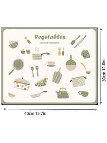 1入組廚房排水墊，餐具碟墊，水控墊，桌杯墊，吸水墊 - 彩色 - 查看 4