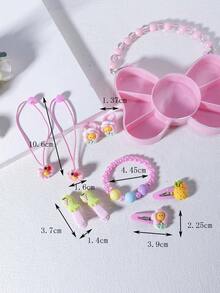 1套高端公主系列粉色手提盒包裝套裝，是孩子完美禮物 - 彩色 - 查看 13