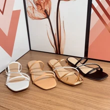 Women Flat Sandals - trắng - Xem 3