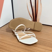 Women Flat Sandals - trắng - Xem 2