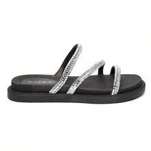 Women Flat Sandals - 黑色 - 查看 2