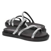 Women Flat Sandals - 黑色 - 查看 5