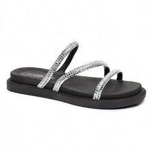 Women Flat Sandals - 黑色 - 查看 1