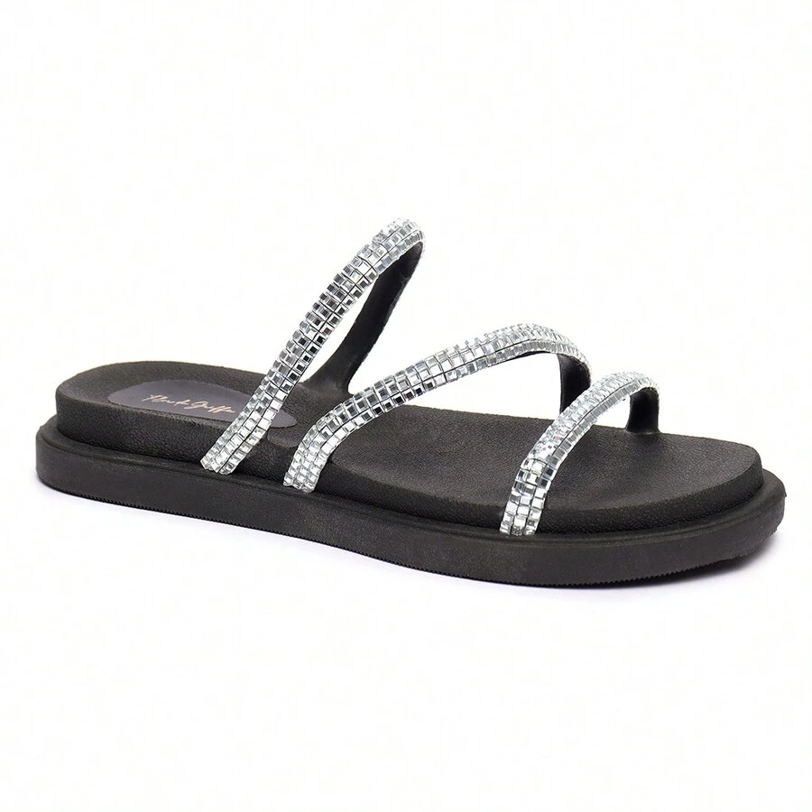 Women Flat Sandals - 黑色 - 查看 1